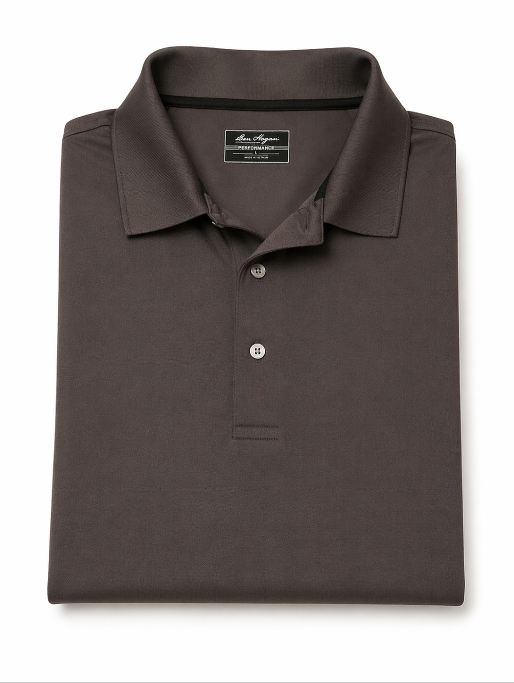Ben Hogan Performance Golf Polo Mens Large Gray Athletic Moisture Wicking Shirt‎